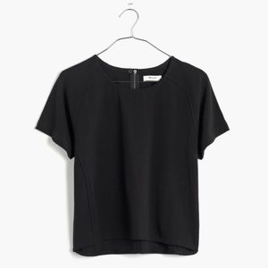 Madewell Structured Crop Top in Black